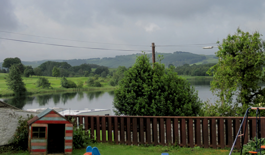 View from our chalet at Lochmaben