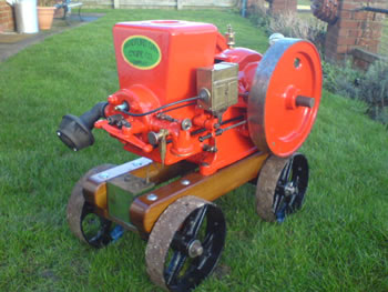 This is a pre 1946 Bradford enclosed crank stationary engine. Serial number 11979. It was built by The Bradford Gas Engine Co. Ltd. at Dockfield Engine Works in Shipley