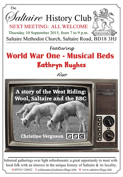 Saltaire History Club, 10 September 2015