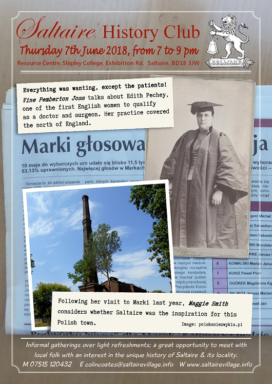 Saltaire History Club, 10 Sept 2015